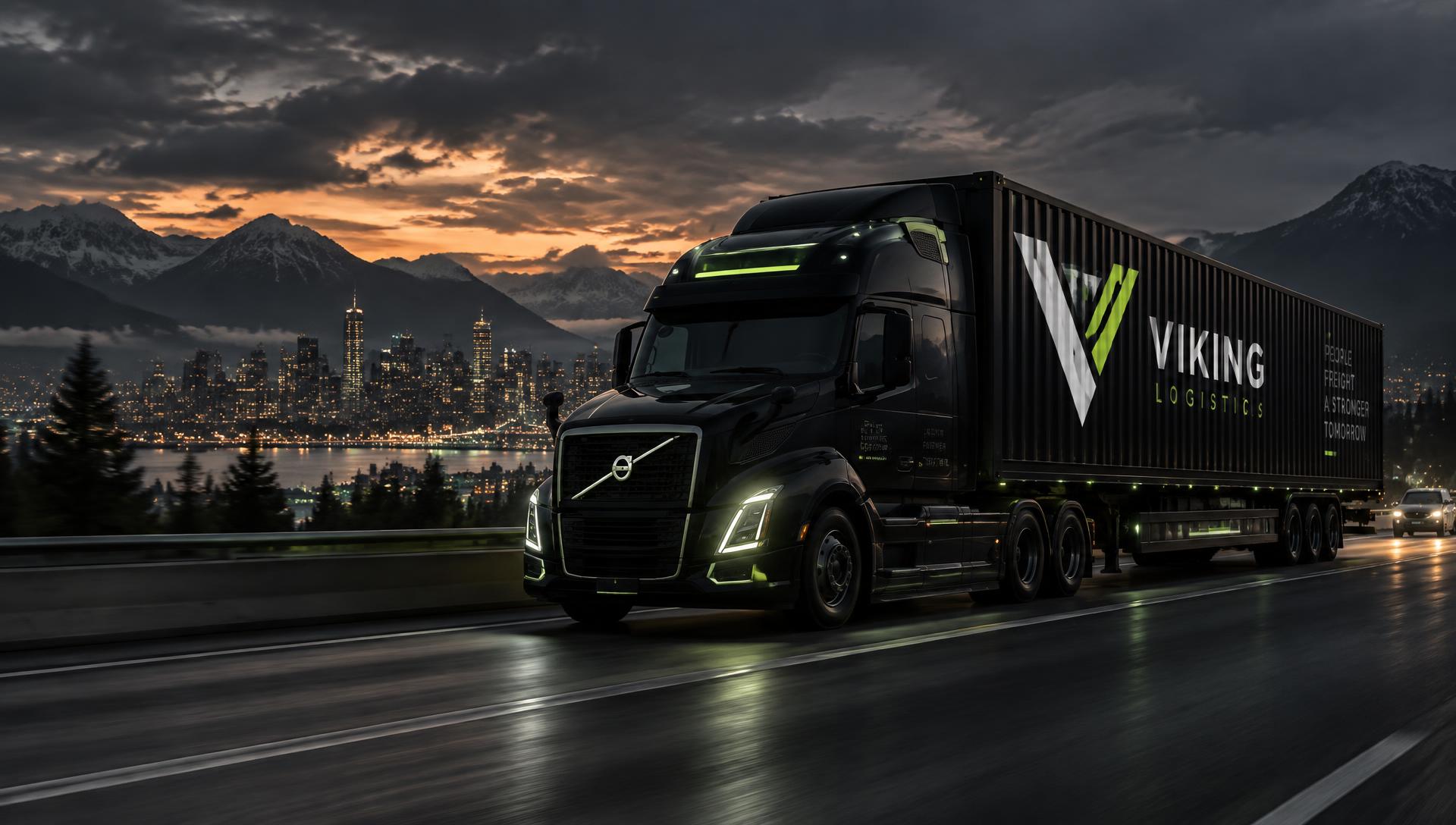 Грузовик VIKING Logistics на трассе